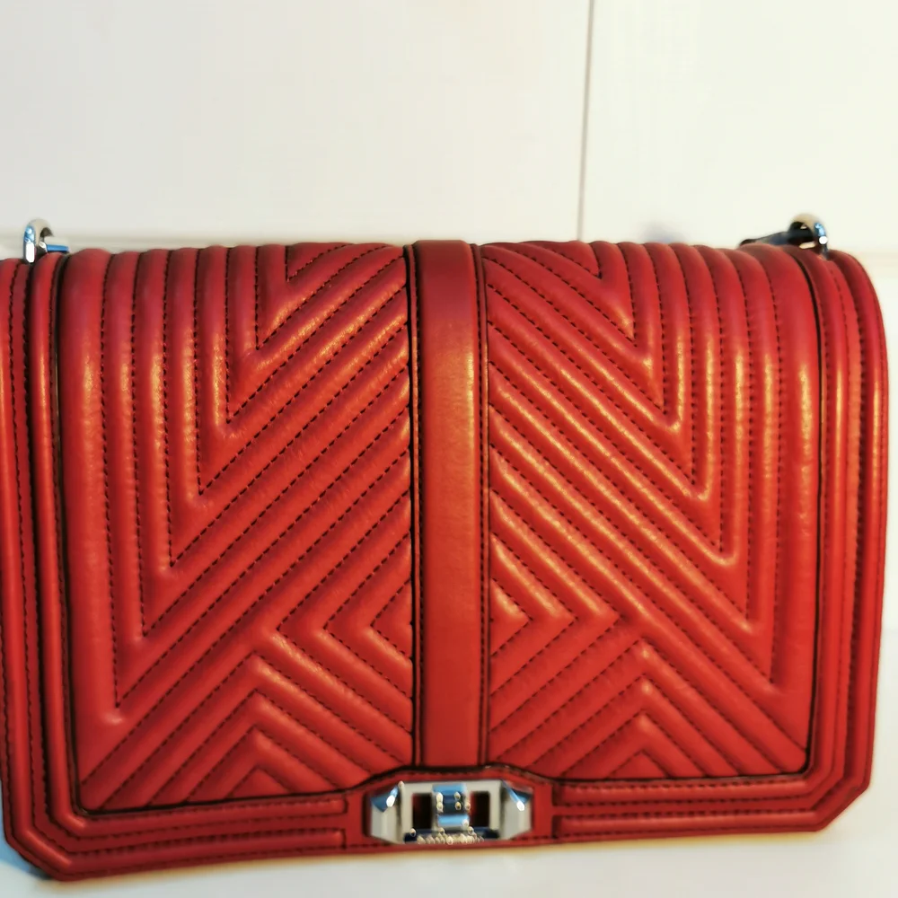 Women's Rebecca Minkoff Burgundy Quilted Crossbody Bag - Picture 2 of 16